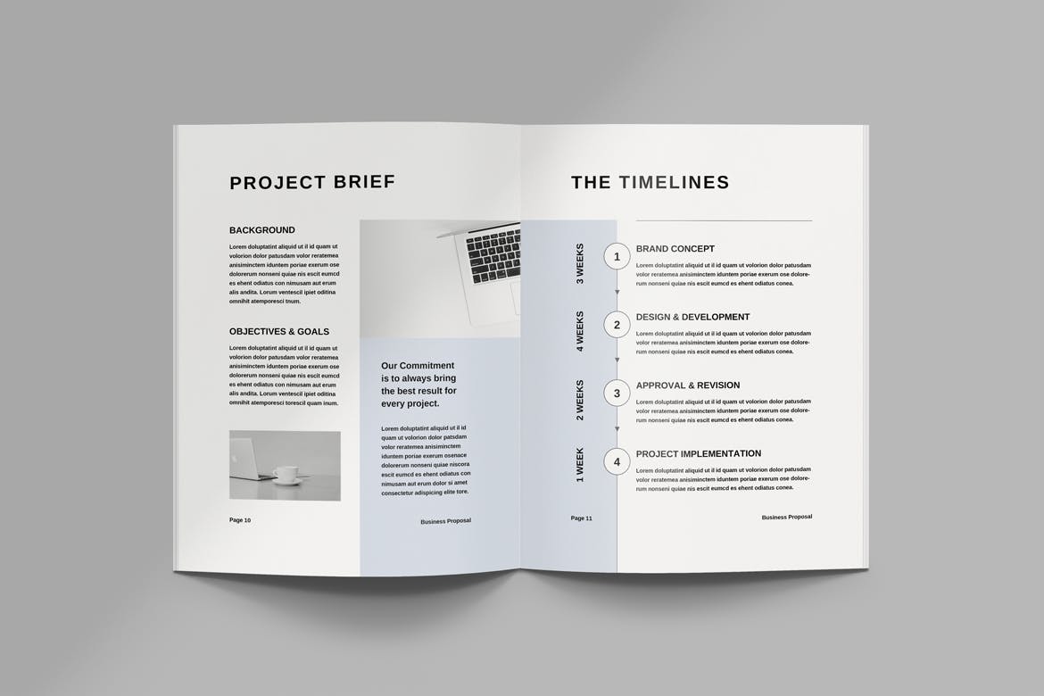 项目建议提案杂志设计模板 Proposal | MS Word & Indesign 设计素材 sucaiwan.com