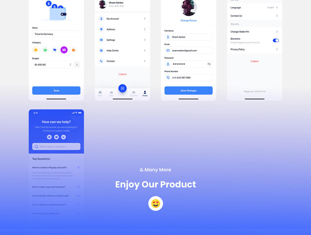 适用于电子钱包和金融行业的现代App UI设计套件 APP UI sucaiwan.com
