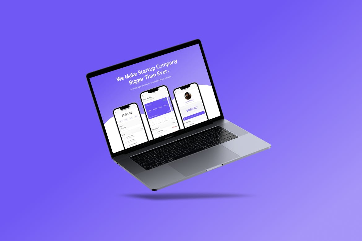 手机设备样机PowerPoint演示模板 Agency Mockup Asset PowerPoint Template 幻灯图表 sucaiwan.com