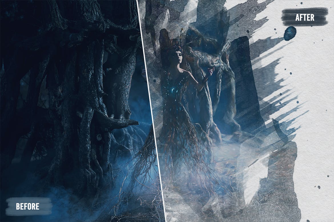 50个魔法水彩ps笔刷v1 50 Magic Watercolor Brushes – Vol. 1 笔刷资源 sucaiwan.com