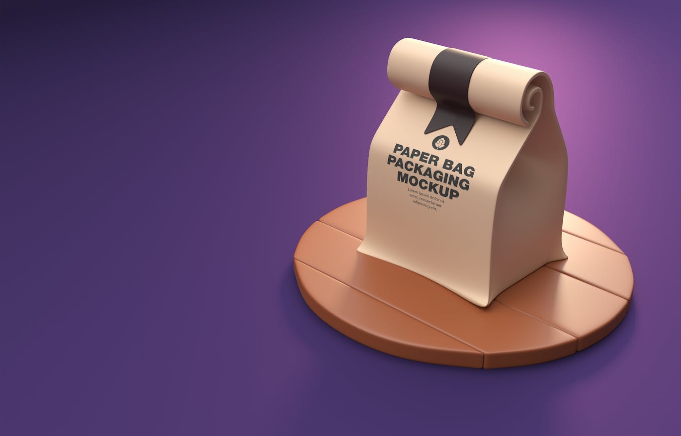 卡通快餐食品外卖包装样机图psd素材 Set Cartoon Fast Food Mockup 样机素材 sucaiwan.com