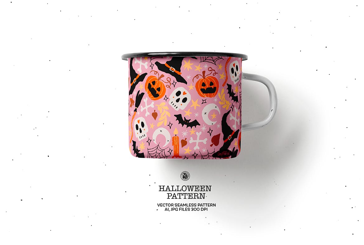 万圣节元素矢量图案 Halloween Vector Pattern 图片素材 sucaiwan.com