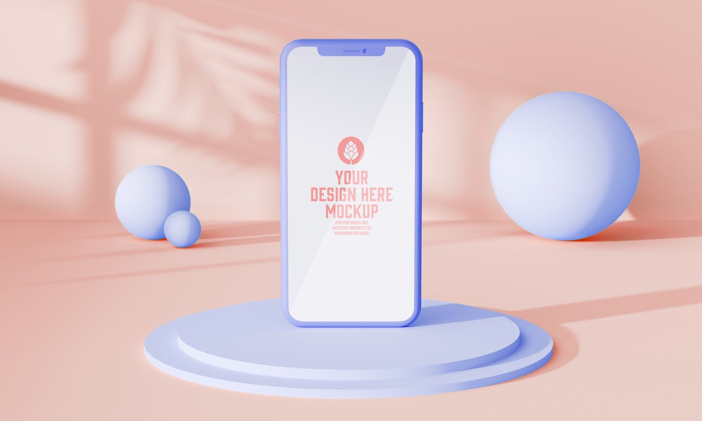 抽象背景苹果设备屏幕样机图psd素材 Abstract Background with Devices Mockup 样机素材 sucaiwan.com