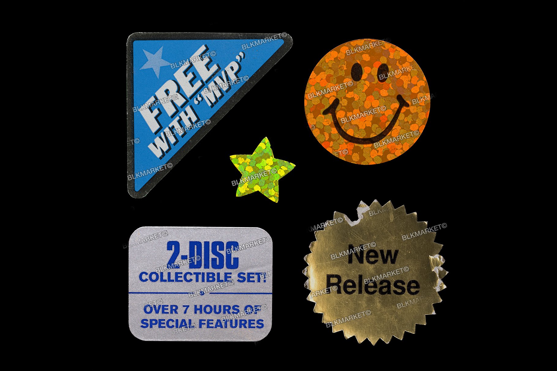 新潮高分辨率复古做旧唱片箱抽屉漫画老式贴纸png素材 BLKMARKET – stickers 图片素材 sucaiwan.com