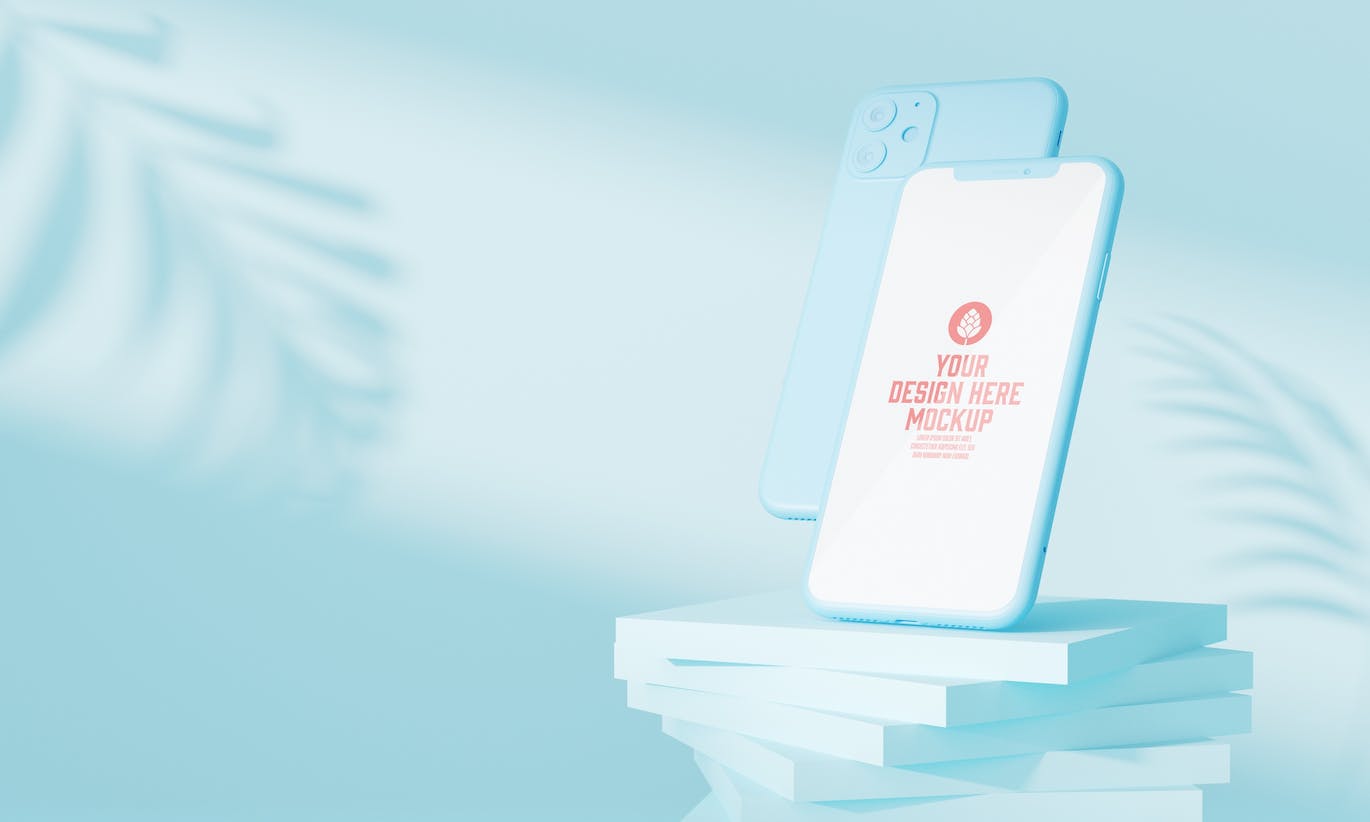 抽象背景苹果设备屏幕样机图psd素材 Abstract Background with Devices Mockup 样机素材 sucaiwan.com