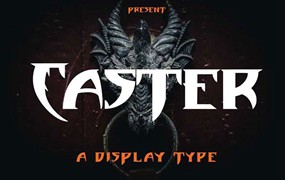 Caster恐怖海报英文字体