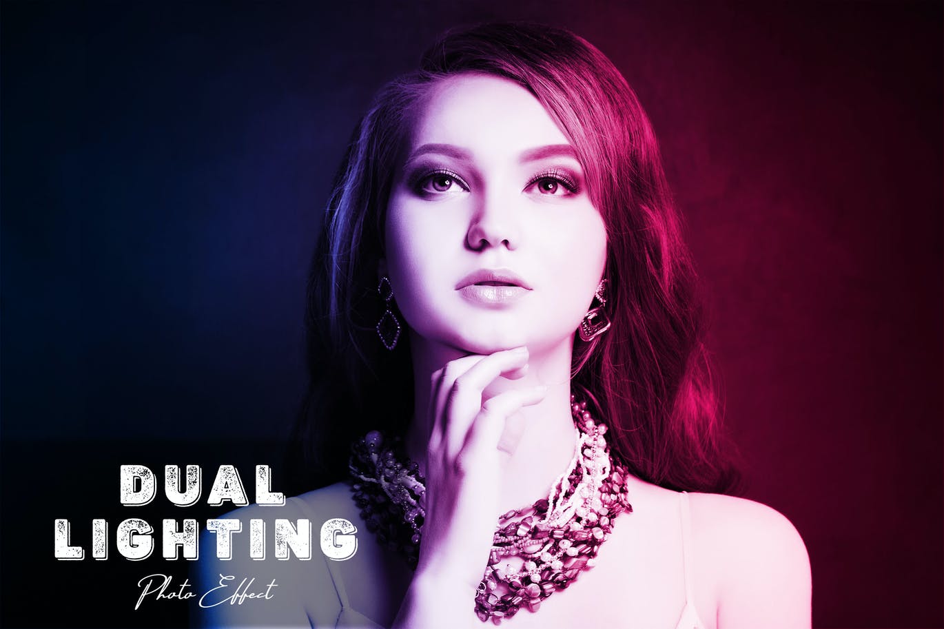 双色调光效照片效果PS动作 Dual Lighting Photoshop Action 插件预设 sucaiwan.com