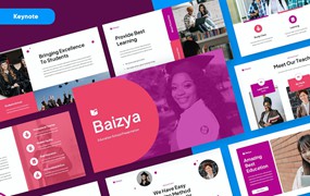 大学教育文案Keynote幻灯片模板下载 BAIZYA – Education Keynote