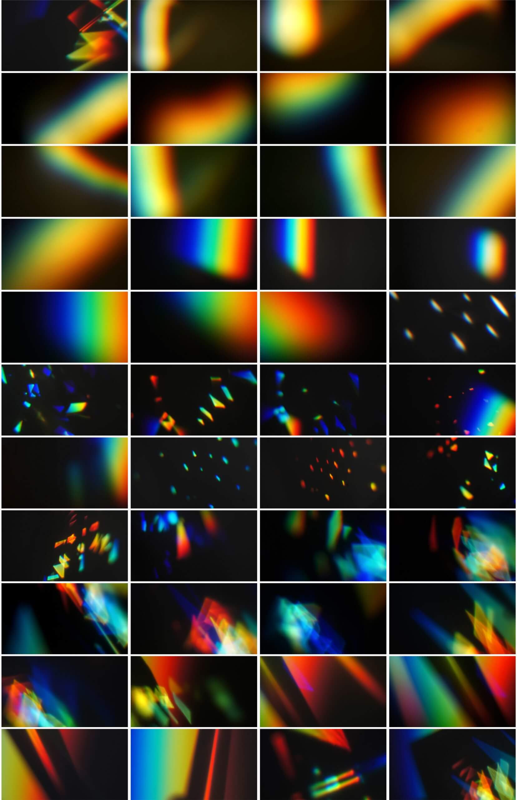 44个摄影后期棱镜彩虹光泄漏迭加JPG迭加素材 Prism Rainbow Light Leaks Overlays 图片素材 sucaiwan.com