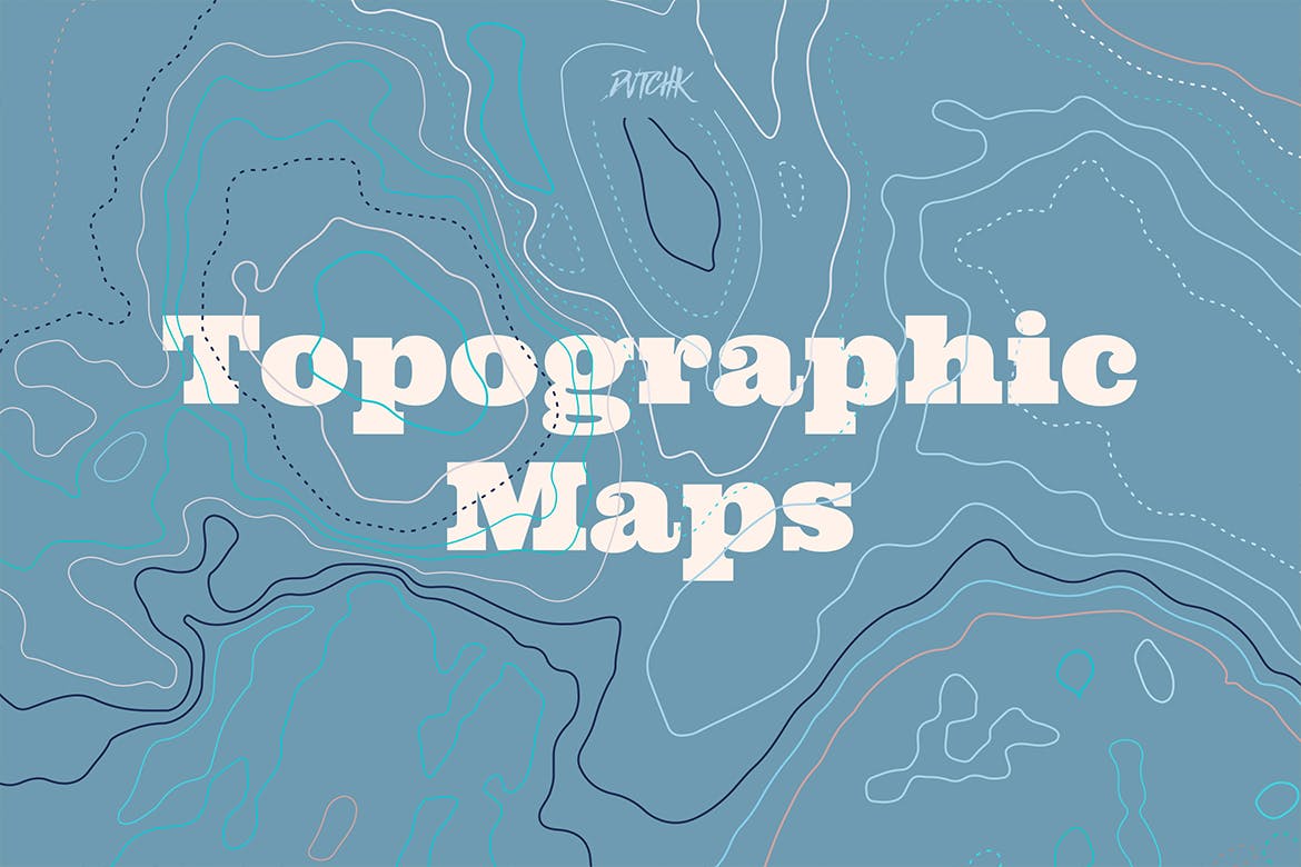 彩色矢量地形图背景 Topographic Maps 图片素材 sucaiwan.com