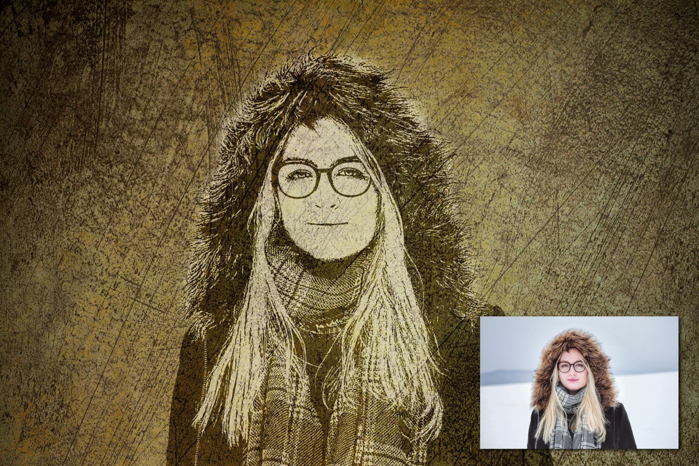 复古旧照片效果PS动作 Vintage Old Effect Photoshop Action 插件预设 sucaiwan.com