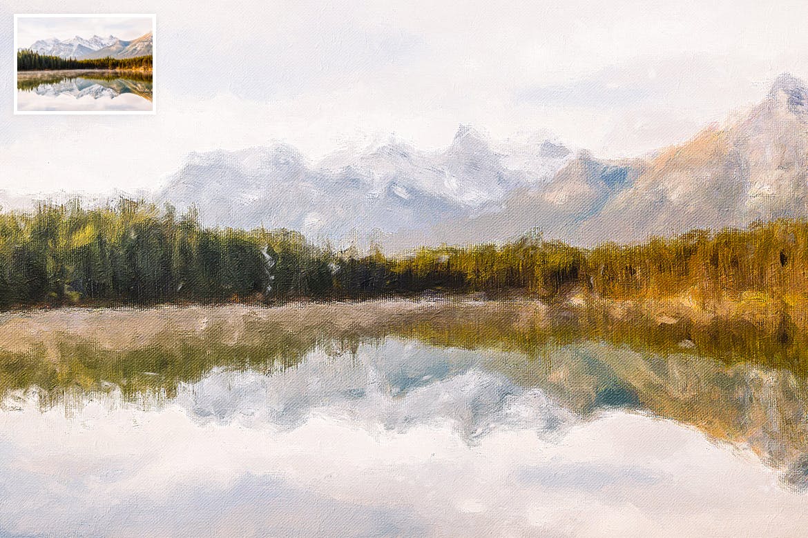 油漆绘画效果生成PS动作 IMPRESSION Painting Action for Photoshop 插件预设 sucaiwan.com