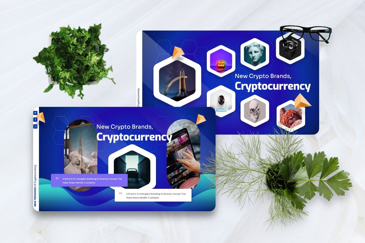 加密货币Keynote幻灯片模板素材 Coines – Cryptocurrency Keynote Templates 幻灯图表 sucaiwan.com