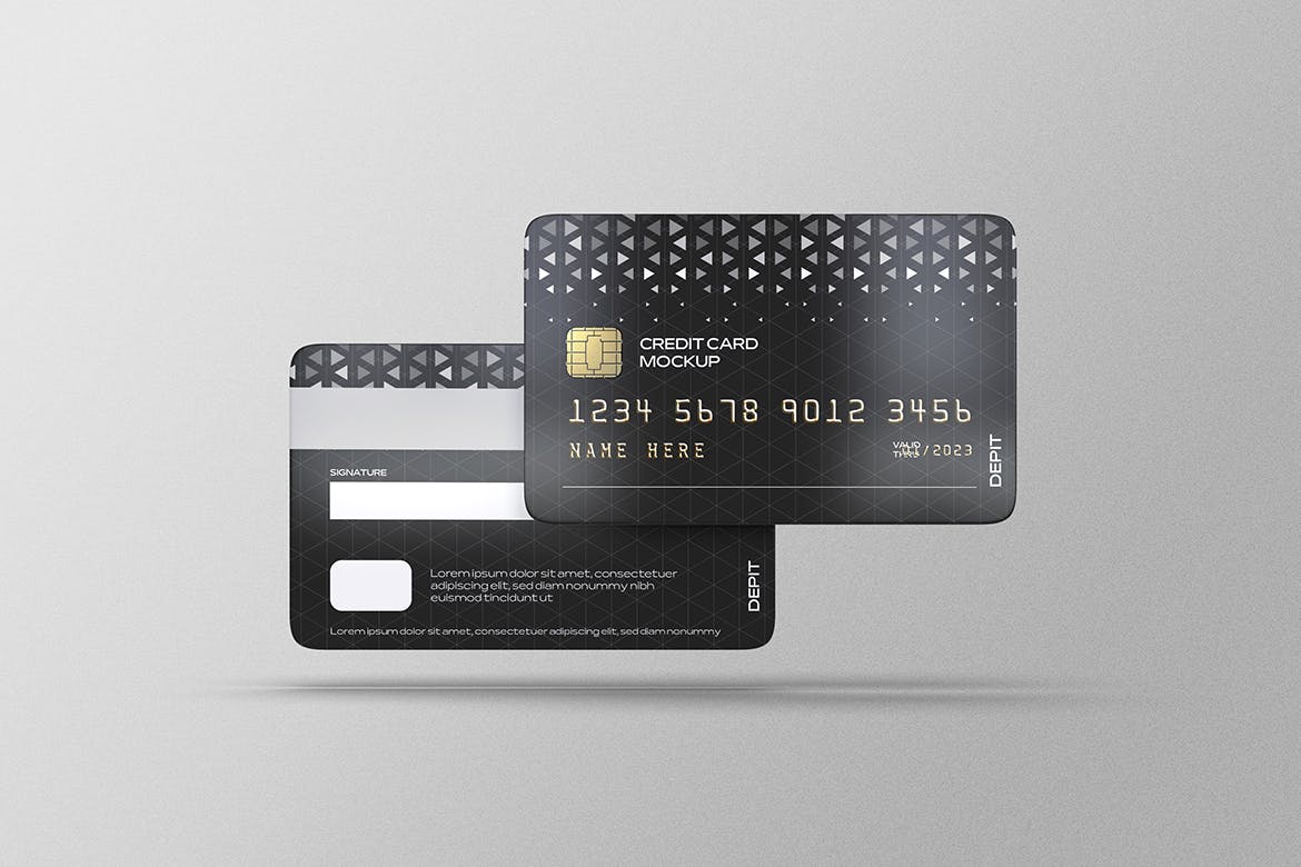 信用卡展示效果图样机psd模板 Credit Card Mockups 样机素材 sucaiwan.com