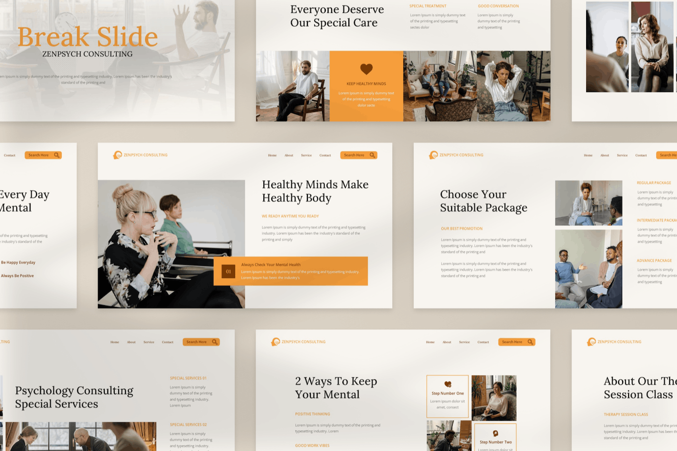 心理学咨询Keynote模板下载 Zenpsych – Psychology Consulting Keynote Template 幻灯图表 sucaiwan.com