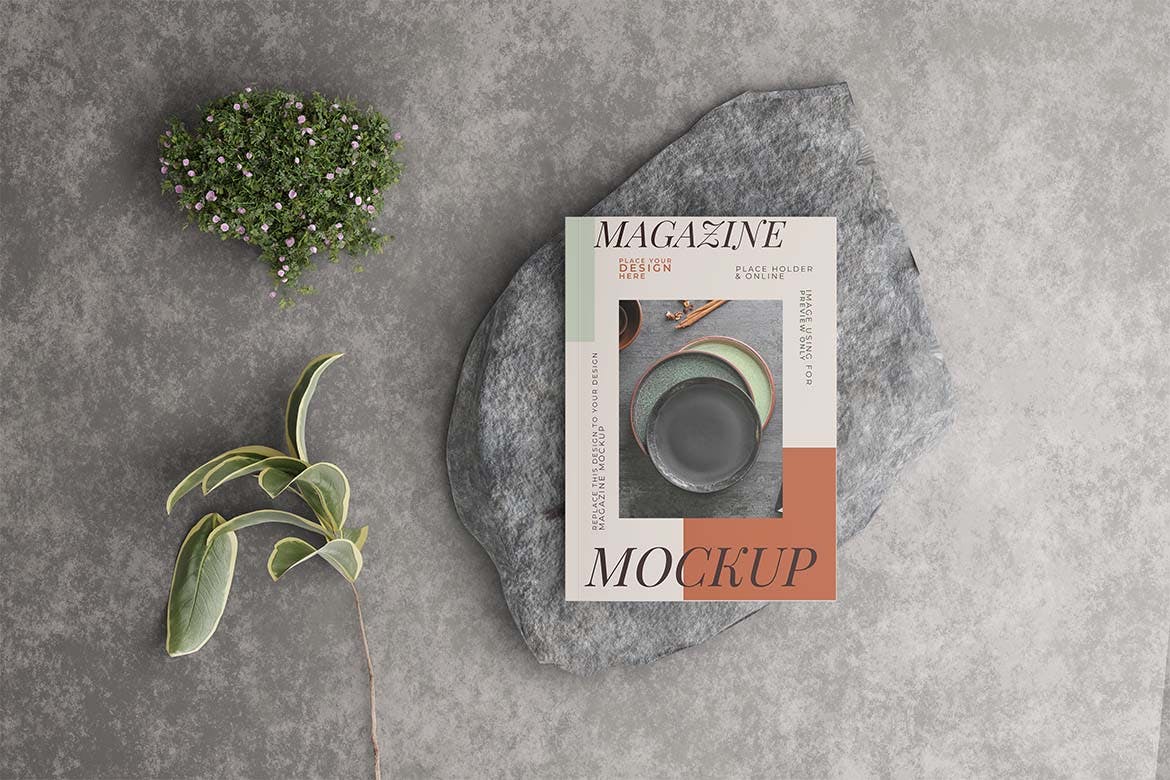 A4尺寸杂志封面展示样机图 Magazine Mockup A4 Sizes 样机素材 sucaiwan.com