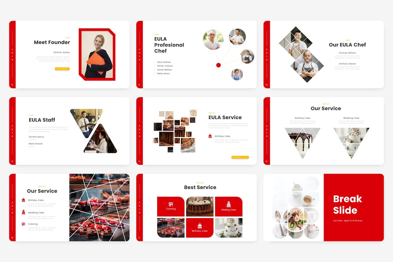 食品和餐厅Powerpoint模板 Eula – Food and Restaurant PowerPoint Template 幻灯图表 sucaiwan.com