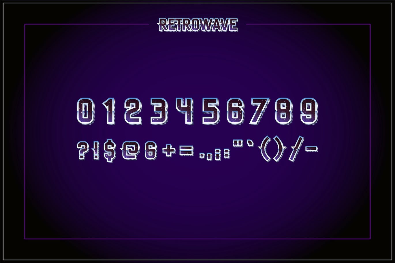 复古合成波海报装饰字体 Retrowave – Retro Wave Poster Font 设计素材 sucaiwan.com