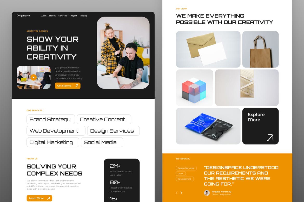利基营销活动网站着陆页设计模板 Landing Page Design Template APP UI sucaiwan.com