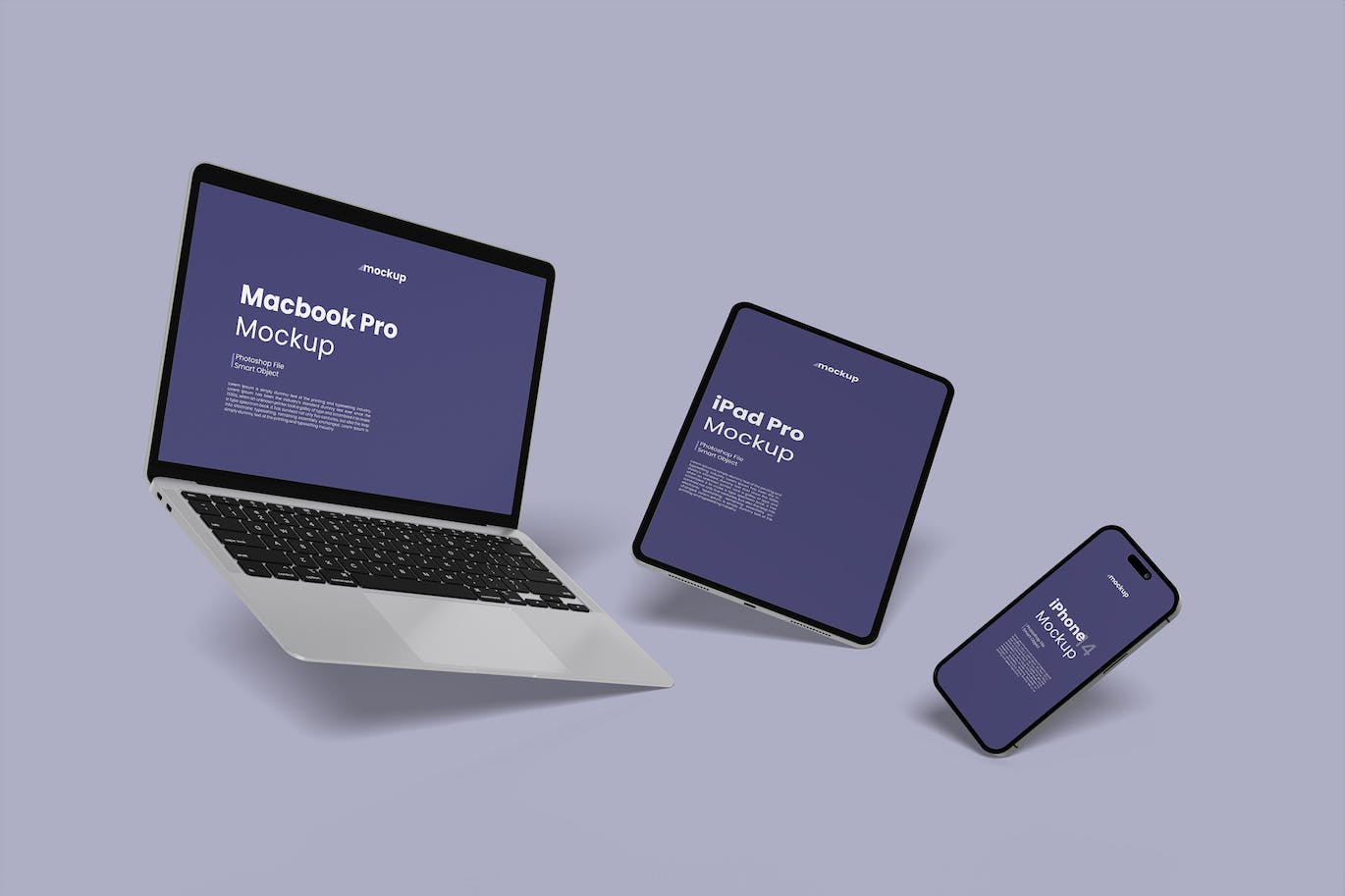 多尺寸苹果设备屏幕样机图psd模板v1 Multi Devices Mockup 样机素材 sucaiwan.com