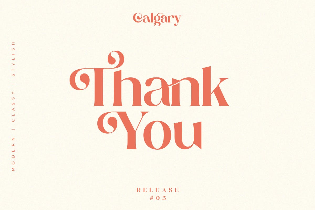 新款时尚衬线字体素材 Calgary | New Stylish Serif Font 设计素材 sucaiwan.com