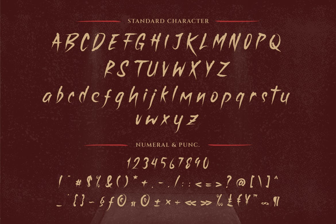 恐怖风格字体素材 Kruger Font 设计素材 sucaiwan.com