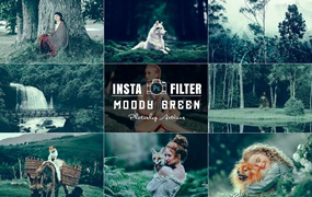 绿色滤镜效果PS动作 Moody Green Cinematic Photoshop Actions