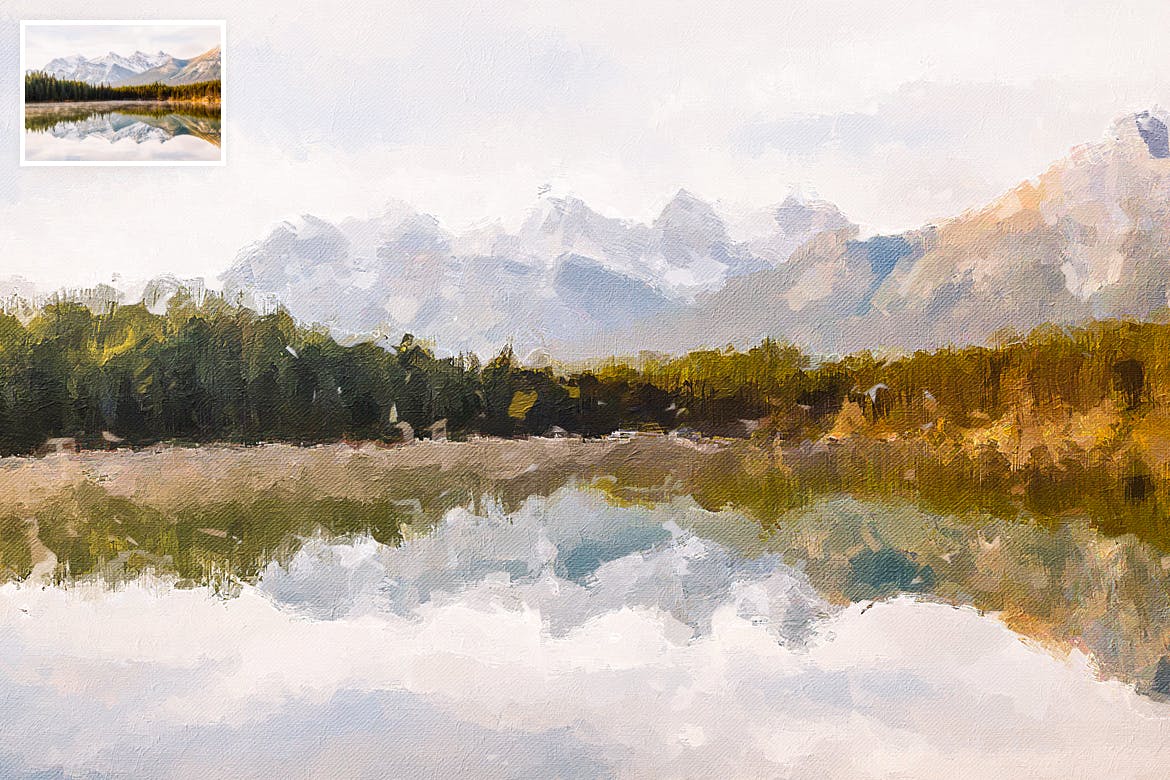 油漆绘画效果生成PS动作 IMPRESSION Painting Action for Photoshop 插件预设 sucaiwan.com