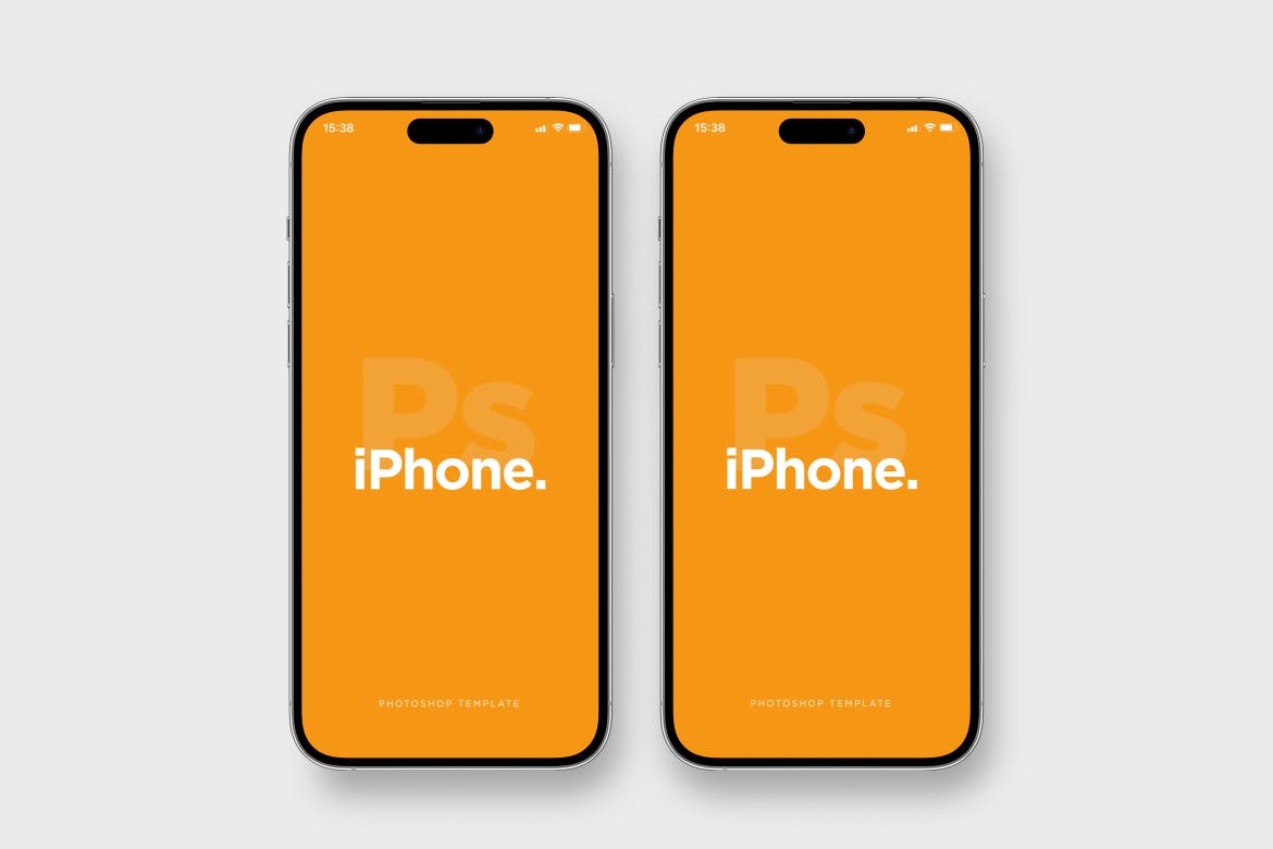 iPhone 14 Pro前视图手机样机包 Phone 14 Front View Mockup Pack 样机素材 sucaiwan.com