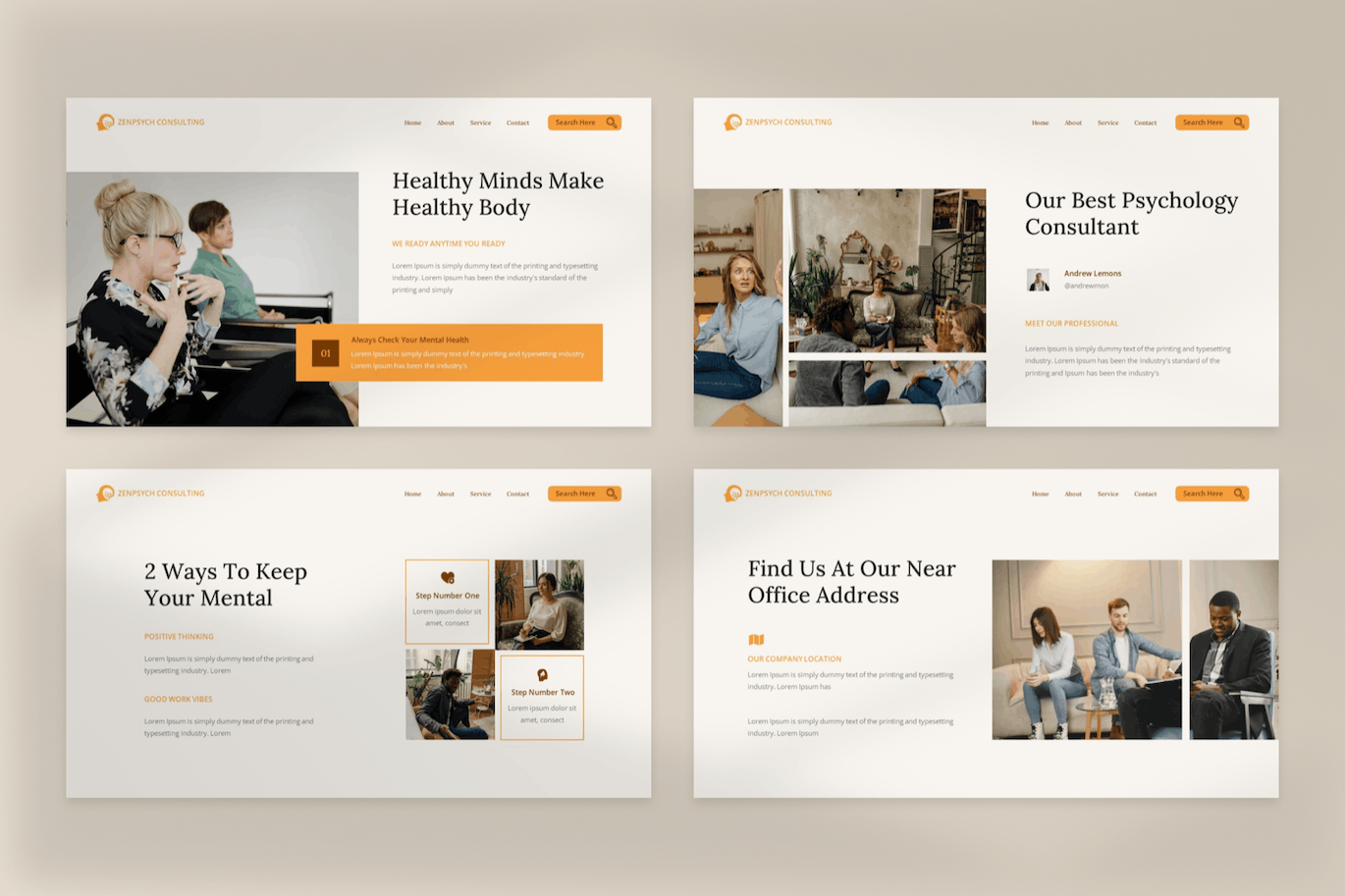 心理学咨询Keynote模板下载 Zenpsych – Psychology Consulting Keynote Template 幻灯图表 sucaiwan.com