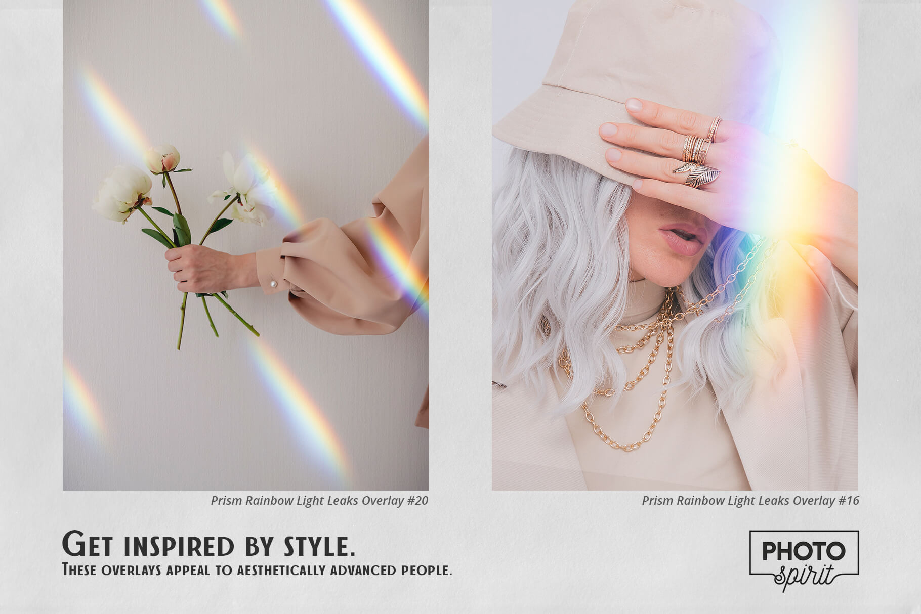 44个摄影后期棱镜彩虹光泄漏迭加JPG迭加素材 Prism Rainbow Light Leaks Overlays 图片素材 sucaiwan.com