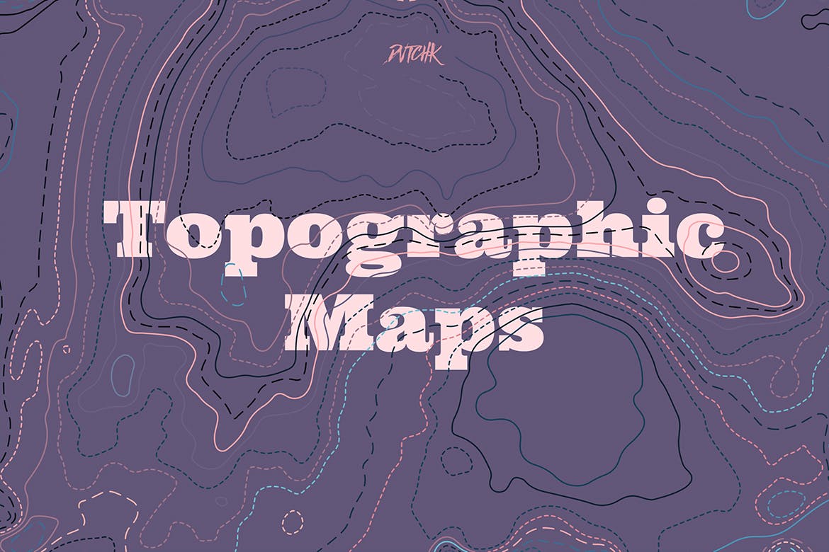 彩色矢量地形图背景 Topographic Maps 图片素材 sucaiwan.com