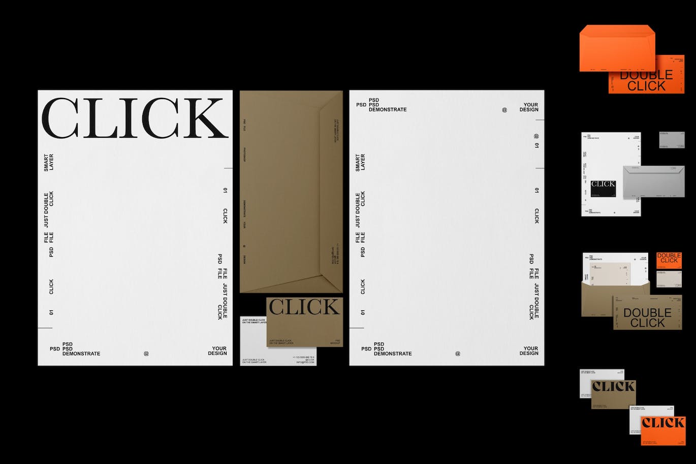 企业文具VI品牌形象样机套装 Brand Identity Mockup Set 样机素材 sucaiwan.com