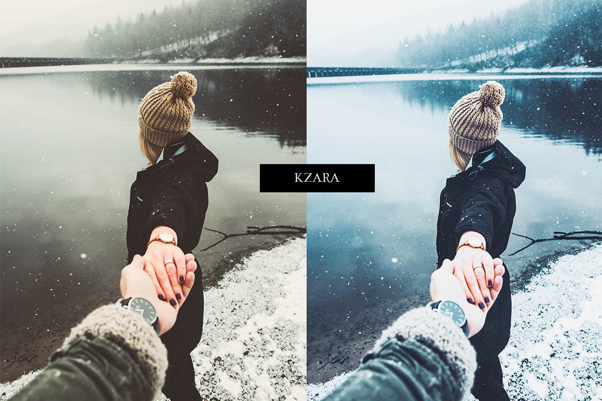 冬季蓝色滤镜照片后期处理lightroom预设 Lightroom Presets – Winter Blues 插件预设 sucaiwan.com