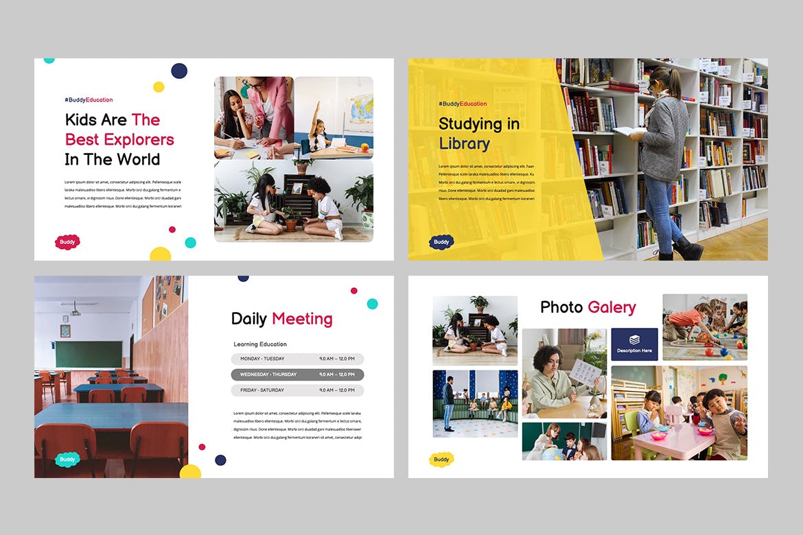 儿童教育演示文稿Keynote模板 Education Kids Keynote 幻灯图表 sucaiwan.com