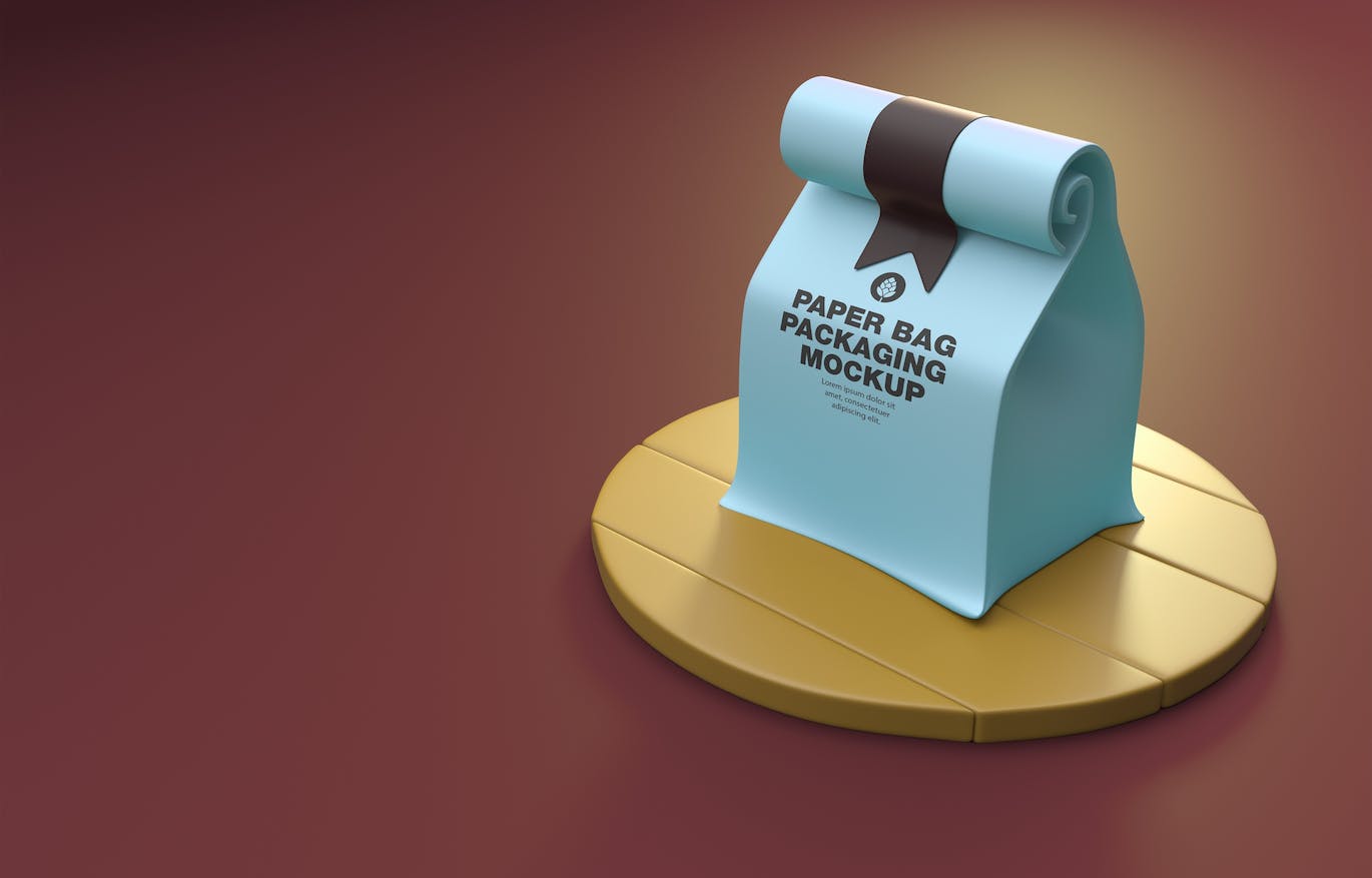卡通快餐食品外卖包装样机图psd素材 Set Cartoon Fast Food Mockup 样机素材 sucaiwan.com