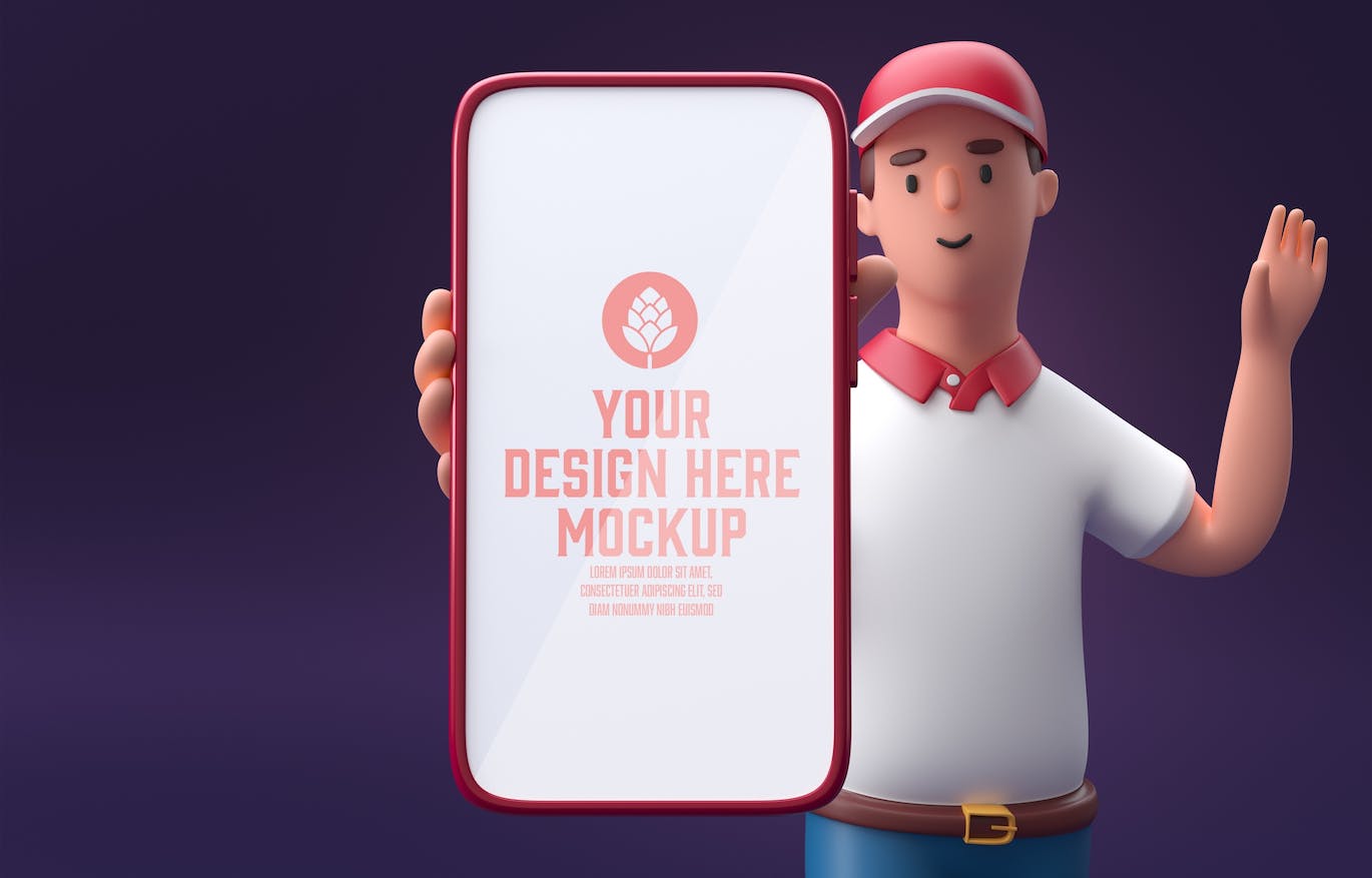 食品交付配送外卖品牌样机图psd素材 Set Fast Delivery Food Concept Mockup 样机素材 sucaiwan.com