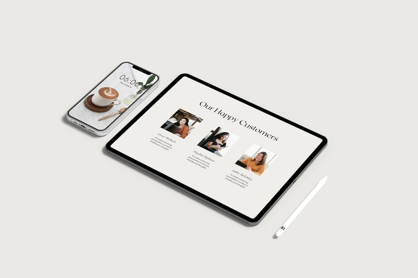 苹果手机和平板电脑样机 Phone And Tablet Mockup 样机素材 sucaiwan.com