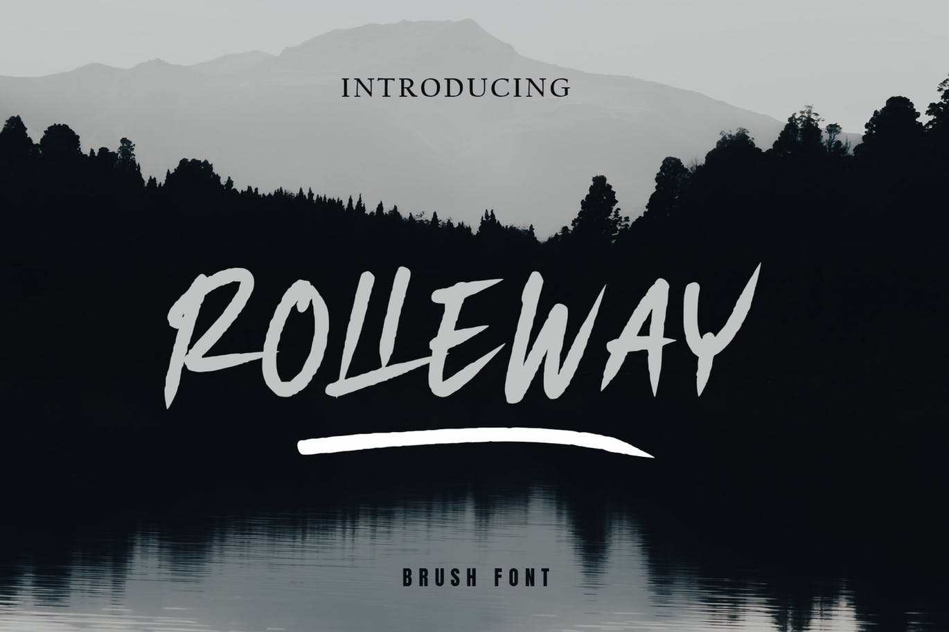 手写笔刷字体素材 Rolleway 设计素材 sucaiwan.com