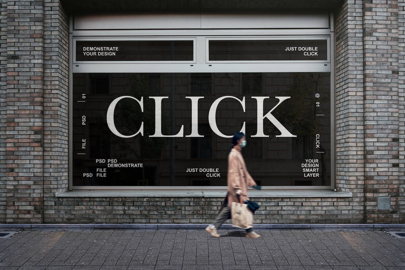 商店橱窗Banner广告样机图psd模板 Store Window Banner Mockup 样机素材 sucaiwan.com