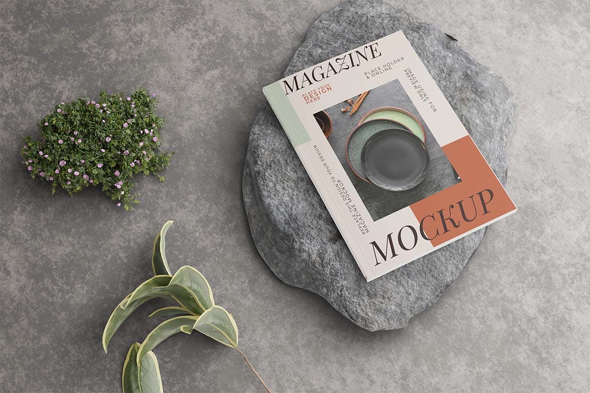 A4尺寸杂志封面展示样机图 Magazine Mockup A4 Sizes 样机素材 sucaiwan.com