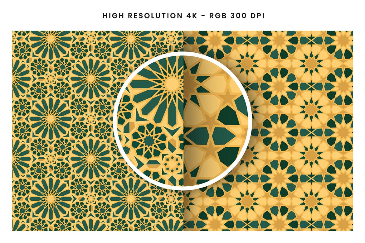 阿拉伯几何作品图案 Arabic Patterns 图片素材 sucaiwan.com