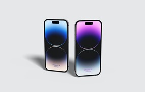 极简主义iPhone 14 Pro手机样机图 Minimalist iPhone 14 Mockup