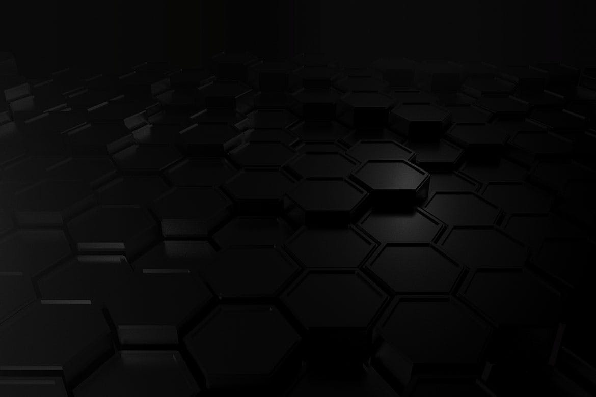 黑色蜂窝六边形背景素材 Black Hexagon Backgrounds 图片素材 sucaiwan.com