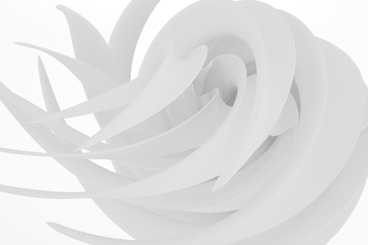 白色抽象生物形态背景素材v2 Biomorphic Backgrounds 2 图片素材 sucaiwan.com