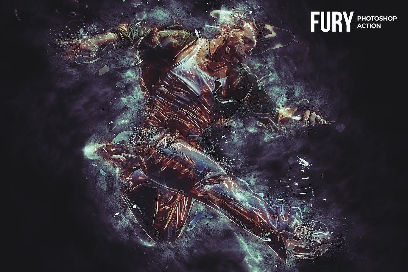 狂暴效果照片处理Photoshop动作 Fury Photoshop Action 插件预设 sucaiwan.com