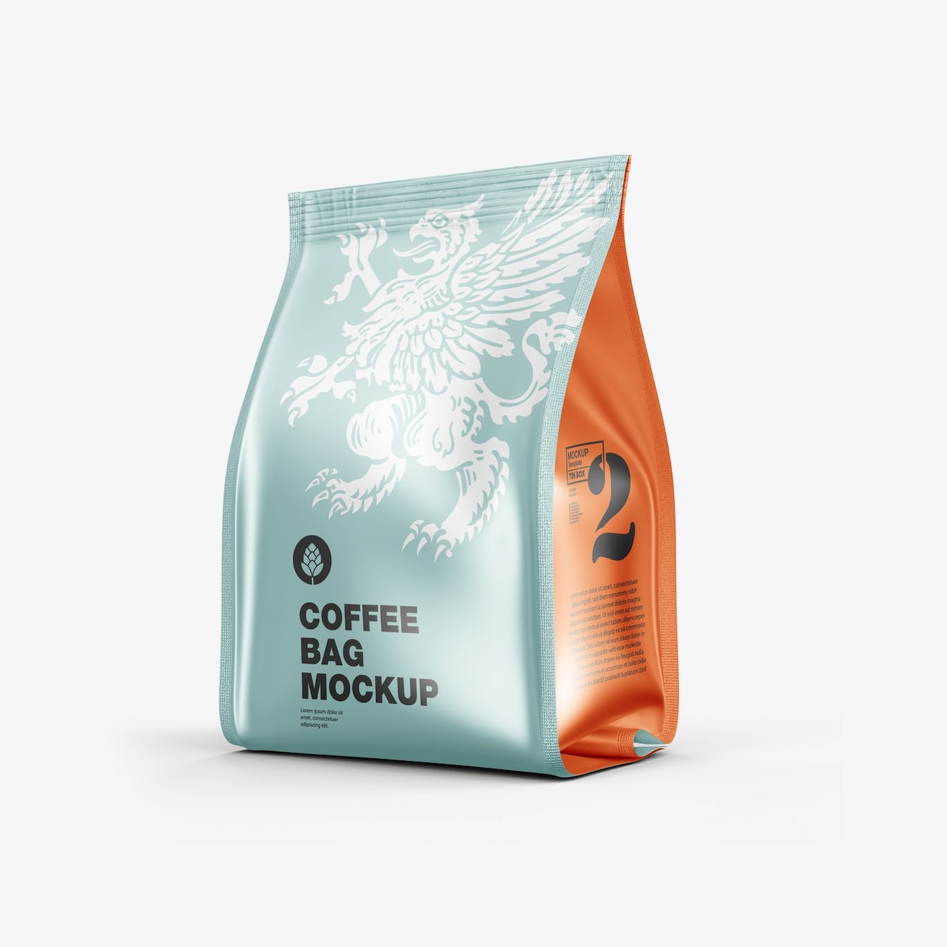 金属纸咖啡袋包装样机图 Pack Metallic Paper Coffee Bag Mockup 样机素材 sucaiwan.com