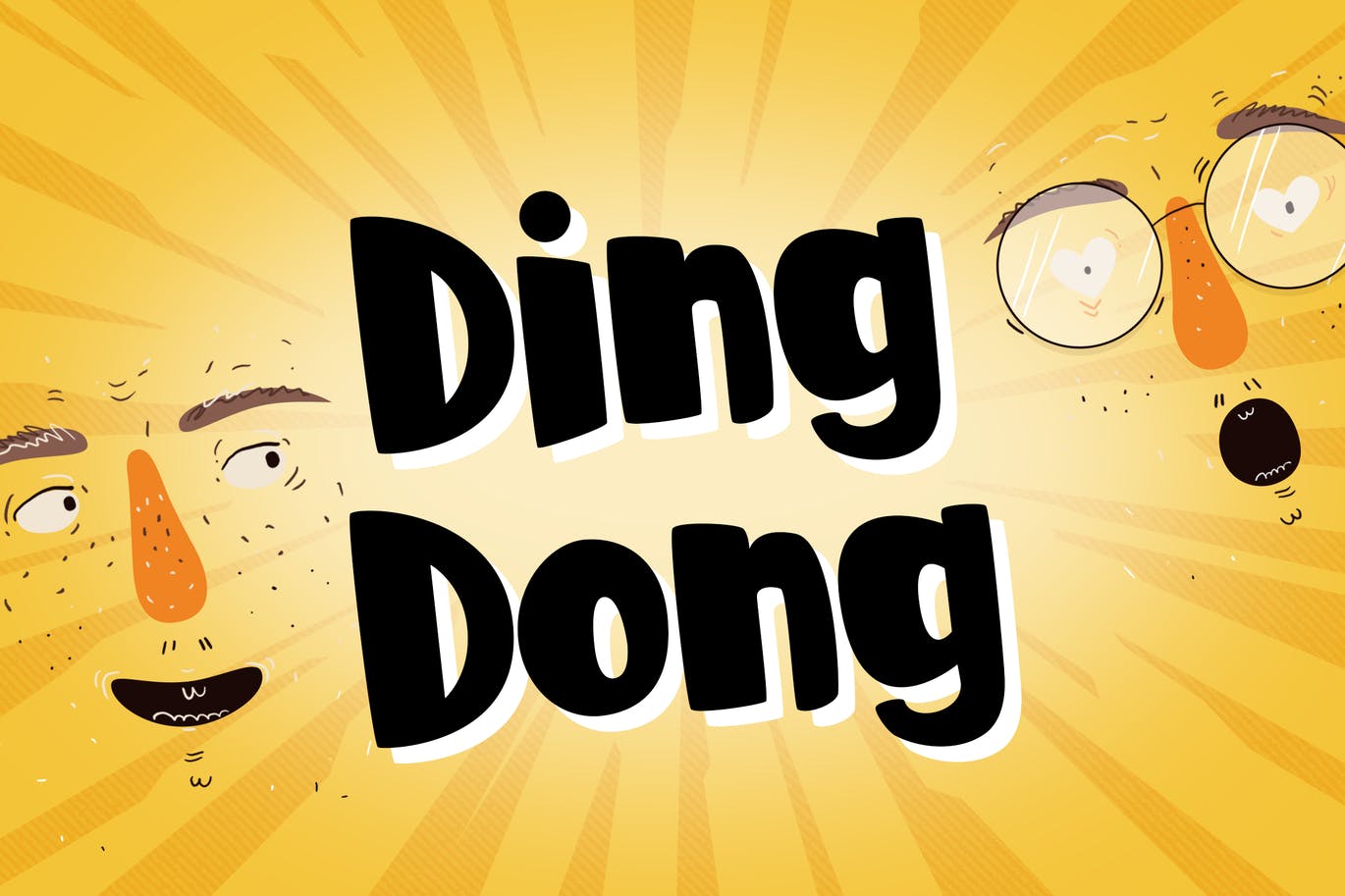 卡通漫画无衬线字体素材 Ding Dong – Comic Display Font 设计素材 sucaiwan.com
