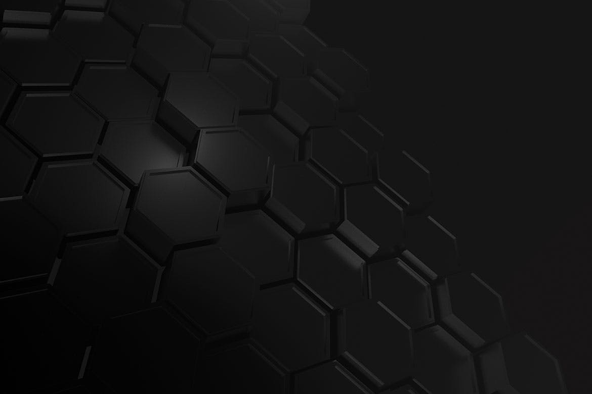 黑色蜂窝六边形背景素材 Black Hexagon Backgrounds 图片素材 sucaiwan.com