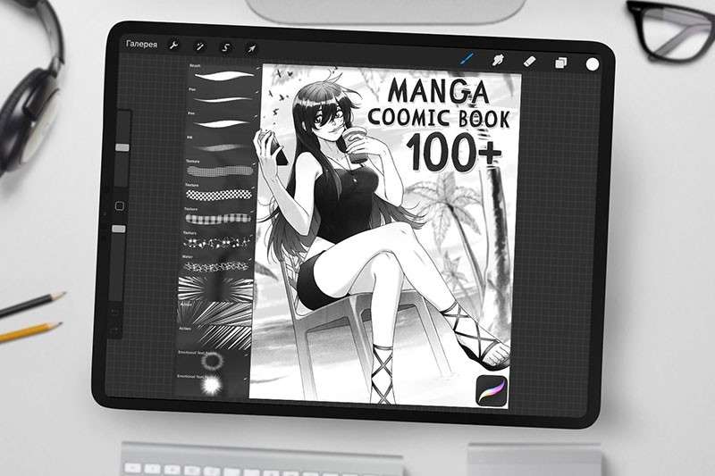 100+动漫卡通纹理图案Procreate笔刷 笔刷资源 sucaiwan.com